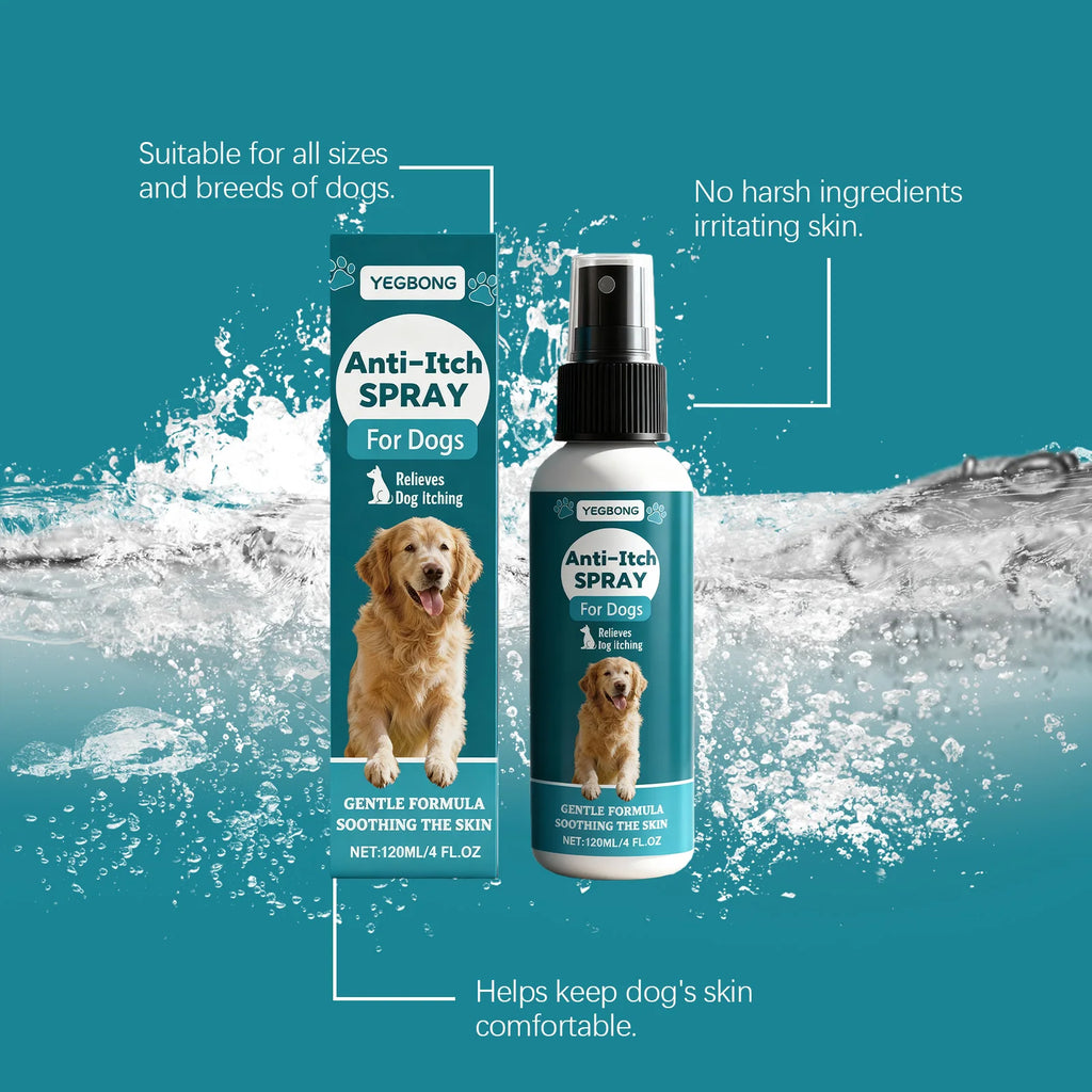 Spray para cuidados com a pele de animais de estimação - ingredientes suaves, alivia o desconforto da pele de animais de estimação