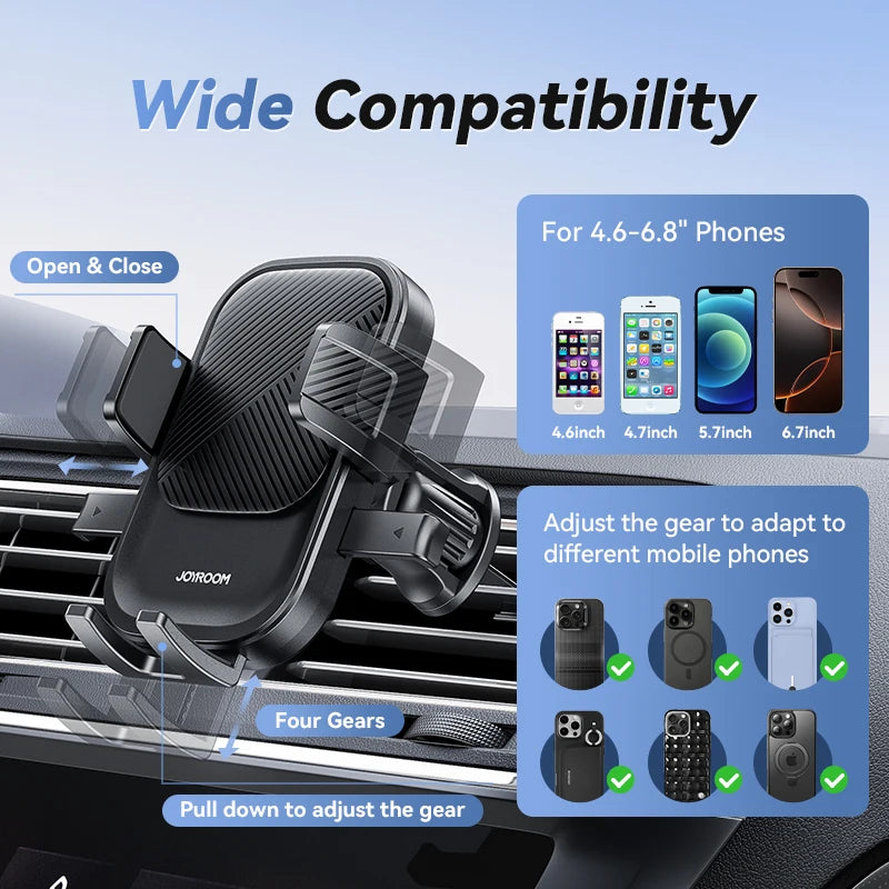 Joyroom 360° Rotation Car Air Vent Phone Holder Universal Car Phone Holder Hands-Free Cell Phone Mount For 4.7-6.9'' Phones