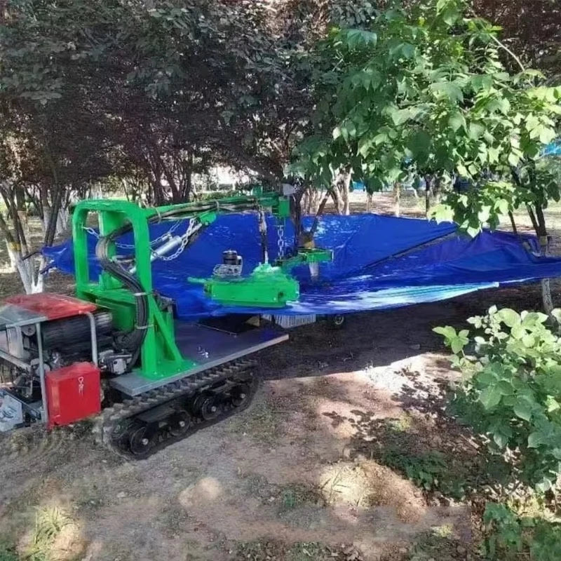 Máquina Colheitadeira e Vibradora de Árvores Frutíferas Personalizada com Alta Eficiência e Esteiras Duráveis para Cítricos, Azeitonas e Amêndoas