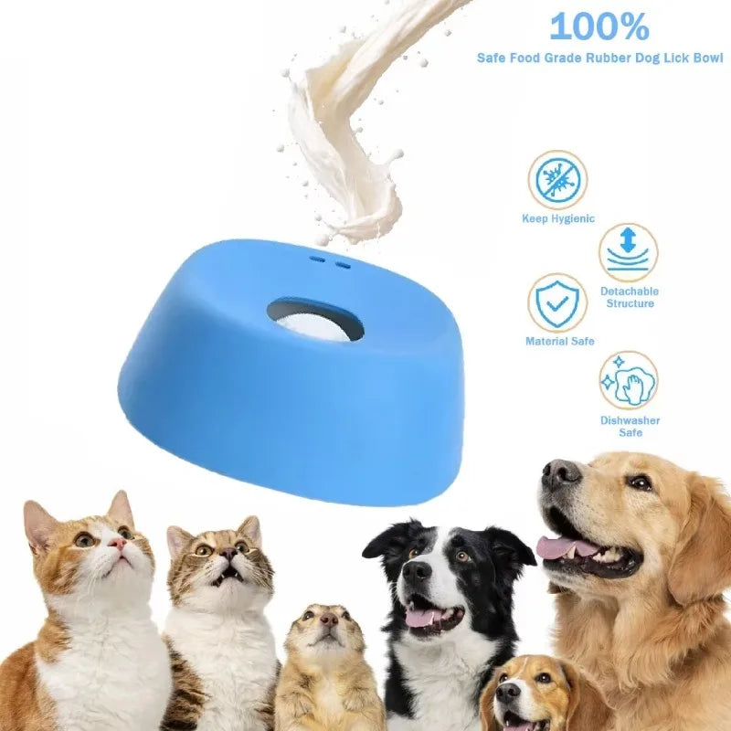 Tigela de Alimentação Lenta para Cães e Gatos, Anti-Engasgo, para Petiscos Líquidos, Iogurte e Ração Saudável, Acessórios para Cães
