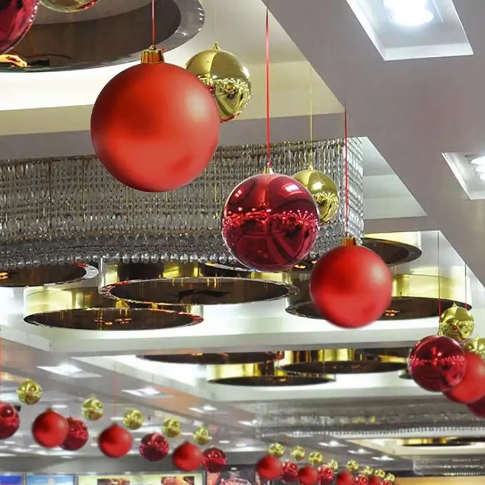 Decoração de férias 12/15/20cm bola de natal acabamento fosco formato de bola decoração de ano novo barra de bola fosca teto