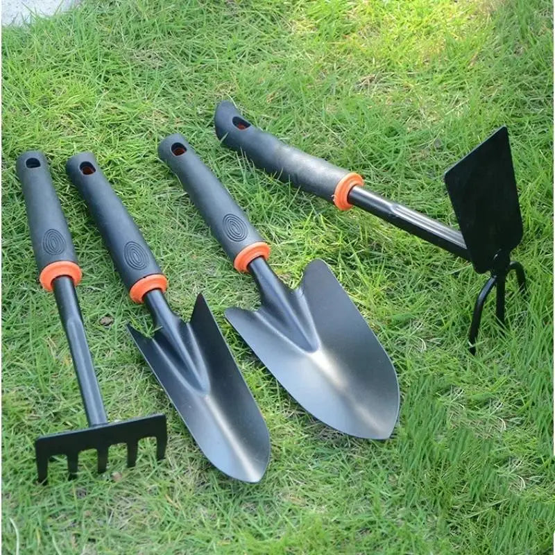 Conjunto de Ferramentas de Jardim Safe Edge Mini: Pá, Rastelo e Espátula Pequenas para Atividades de Plantio de Flores e Vegetais em Família