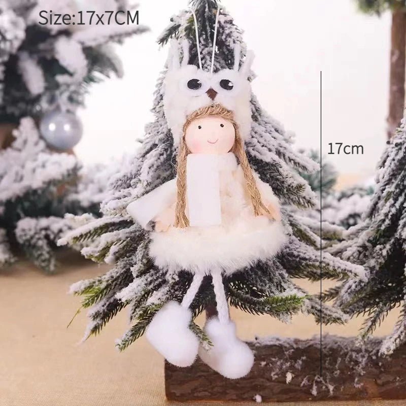 Ano novo 2024 natal anjo bonecas árvore de natal pingente ornamentos navidad 2022 decoração de natal para casa presentes natal noel deco