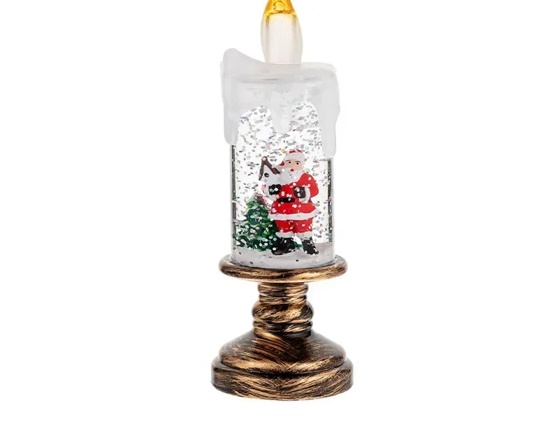 Natal led vela globo de neve luzes nevando floco de neve lâmpadas decorativas presentes criativos do feriado para decoração de natal