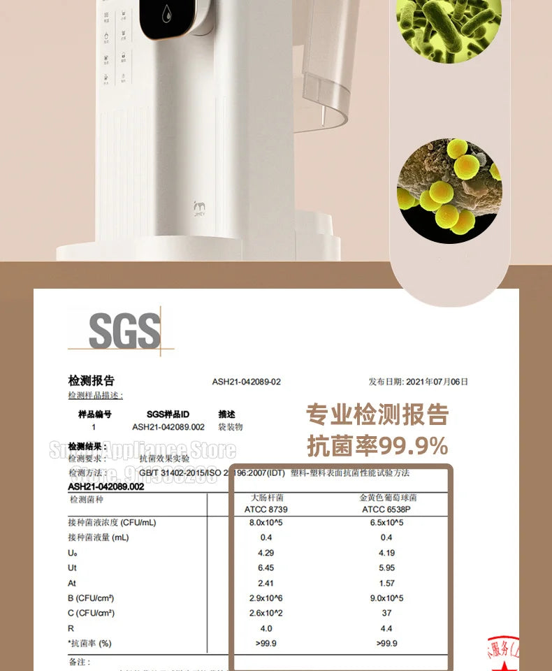 Jmeye dispensador de água de calor instantâneo portátil casa escritório chá fabricante dois métodos enchimento água aquecedor desktop purificador água