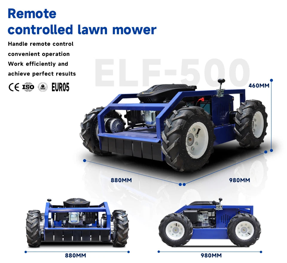 Cortador de Grama Robô Automático Durável CE/EU5/EPA 1500 ㎡ /h 500MM 5KM/H Preço Baixo Suporte à Personalização