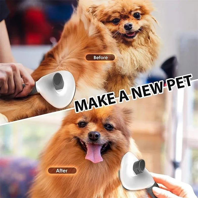 Escova para cães e gatos, pente autolimpante para remoção de pelos de animais de estimação, ferramentas para limpeza de cães e gatos, acessórios para cães