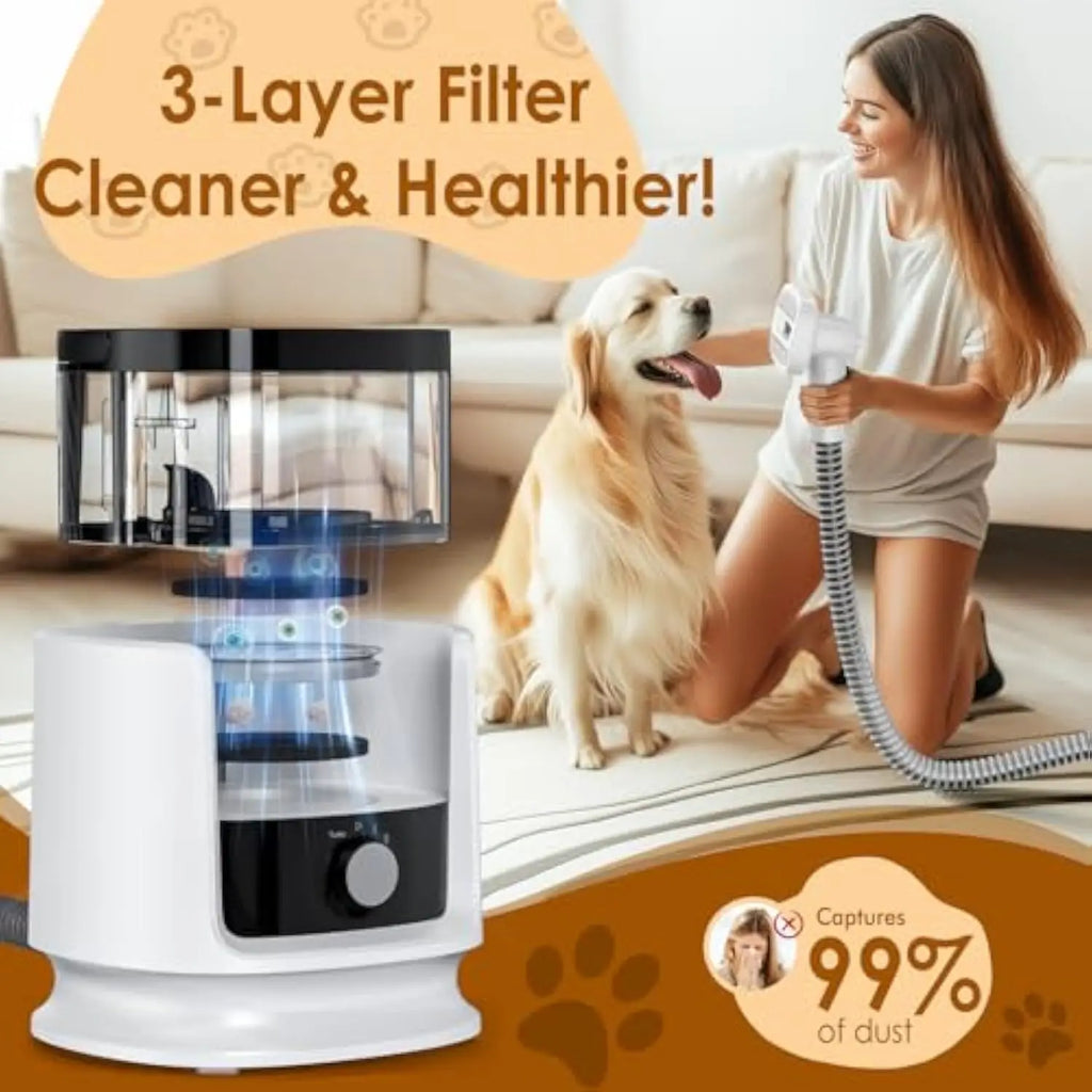Aspirador de Pêlos de Animais, Conjunto de Aspirador de Mão Multifuncional Moderno em Plástico, Adequado para Gatos e Cães