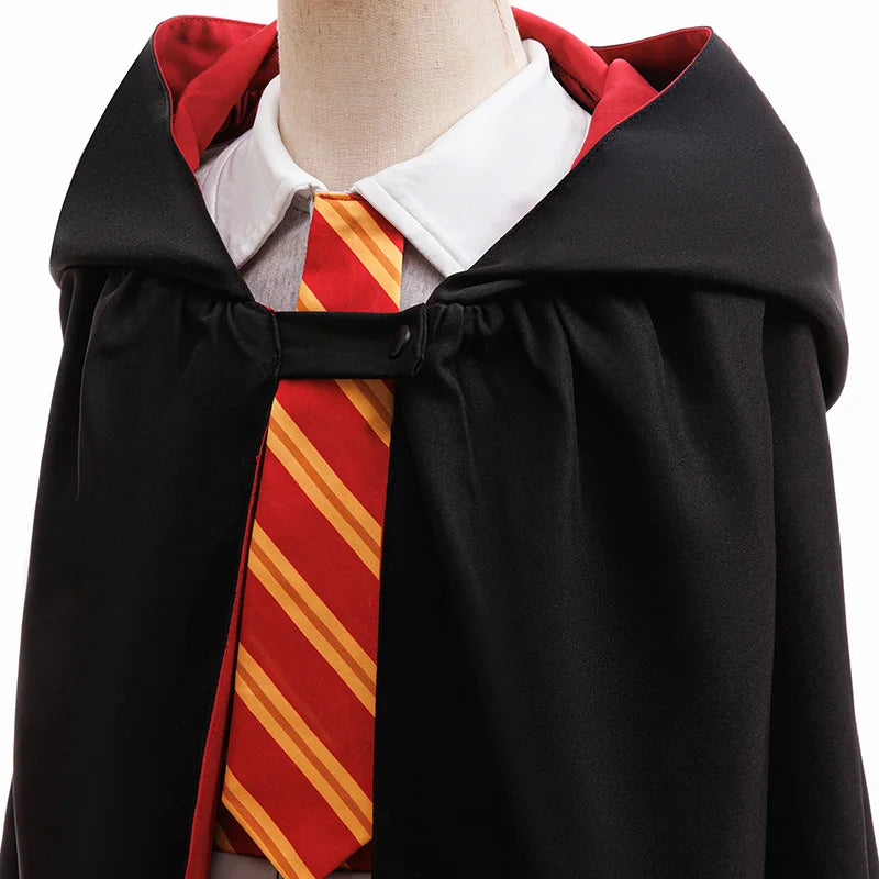 Meninas assistente escola cosplay vestido com capa uniforme da academia mágica para o dia das bruxas crianças bruxa role play festa traje carnaval