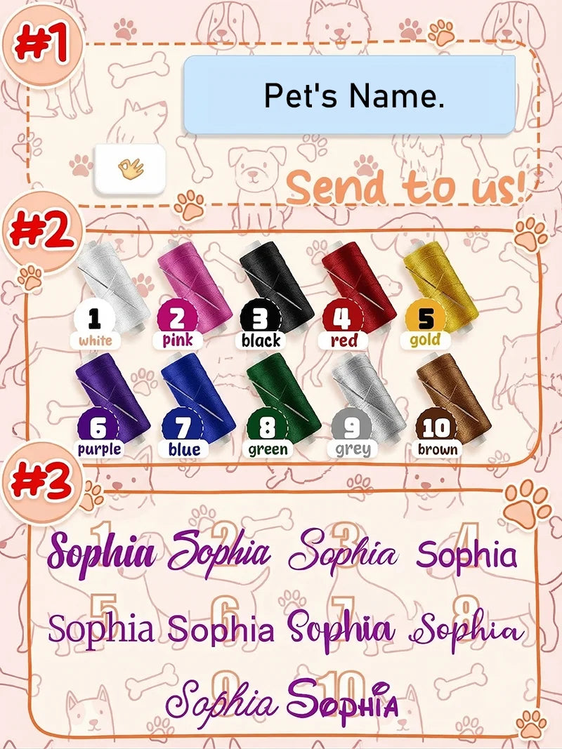 Bandana Personalizada Bordada para Cães, Lenço Triangular Ajustável Multicolorido Anti-Saliva para Pets