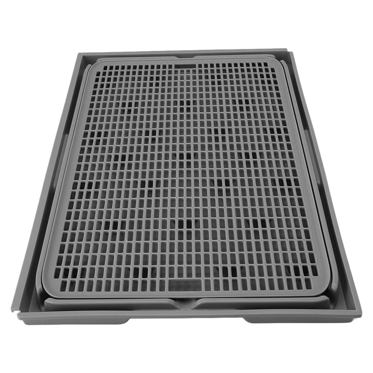 Tapete para caixa de areia de gato, 41x28x2cm, plástico espaçoso, camada dupla, lavável, coletor de areia para gatos, com fundo antiderrapante, suprimentos para animais de estimação