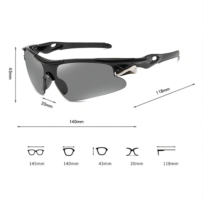 Óculos de Desporto para Homem, Óculos para Bicicleta de Estrada, Óculos de Proteção para Ciclismo de Montanha, Óculos de Sol para BTT, RR7427