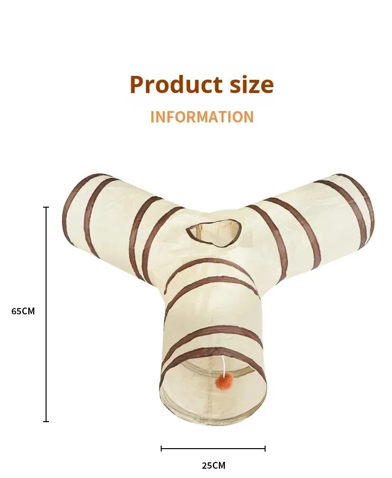 Túnel Dobrável para Gatos, Brinquedo Interativo para Gatos, Filhotes, Cães e Coelhos, para Treinamento e Diversão, Alivia o Tédio.