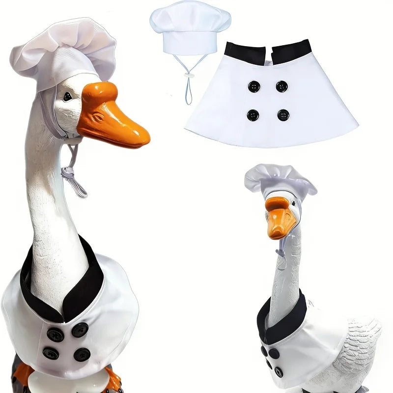 Conjunto de Fantasia para Animais de Estimação Top Chef com 2 Peças, Chapéu e Avental, Roupas Engraçadas e Fofas para Gatos e Cães, Fantasia de Chef para Cães em Feriados, Roupas com Tema de Restaurante