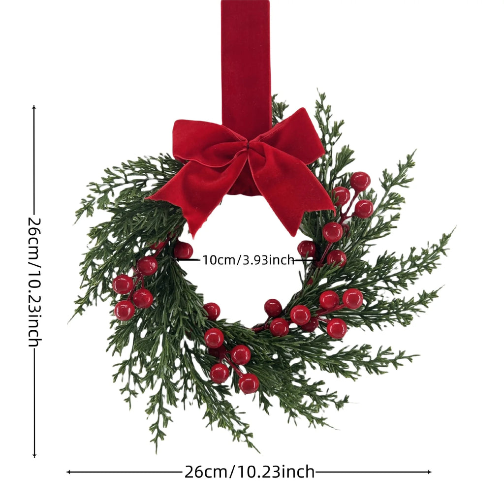 Decorações de Natal, Guirlanda Artificial, Arranjo para Janela, Guirlanda de Natal para Pendurar na Porta, Anel de Rattan, Artigos de Natal