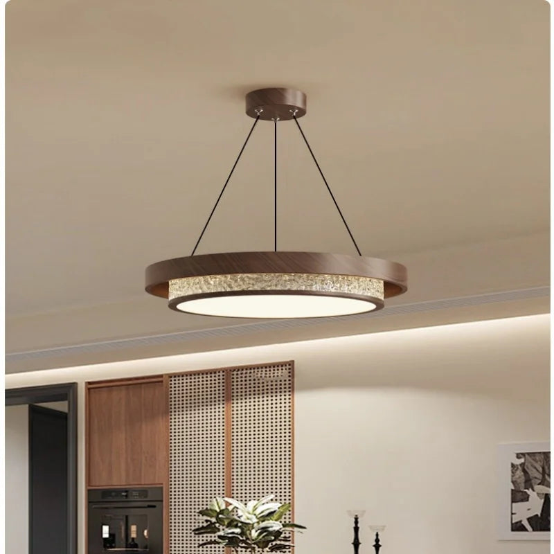 Luz de Teto Moderna para Sala de Estar, Redonda e Quadrada, Atmosférica, com Efeito Rachado, Estilo Minimalista Italiano, Pacote de Iluminação para Toda a Casa