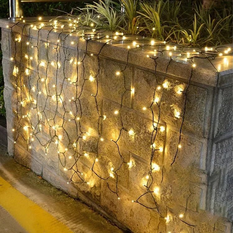 Corda de luz solar ao ar livre led decoração de natal, corda de luz solar luz de fadas jardim decoração de natal luz