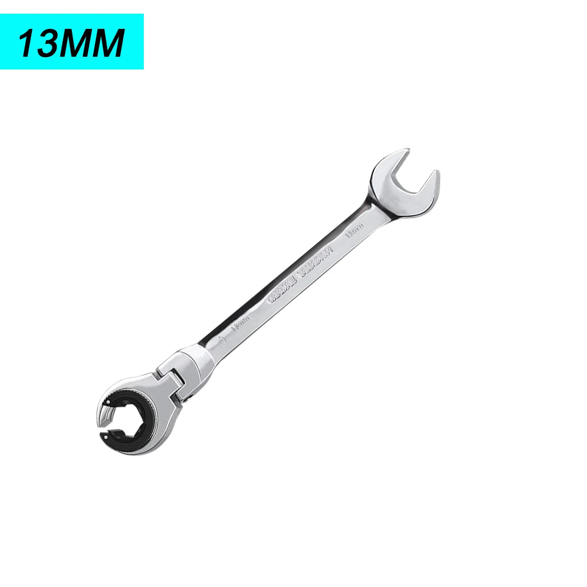 1 chave de catraca de cabeça flexível aberta dos pces, chave de catraca métrica com 72 dentes, chave de catraca de tubulação de aço cromo vanádio Kasa & Pet