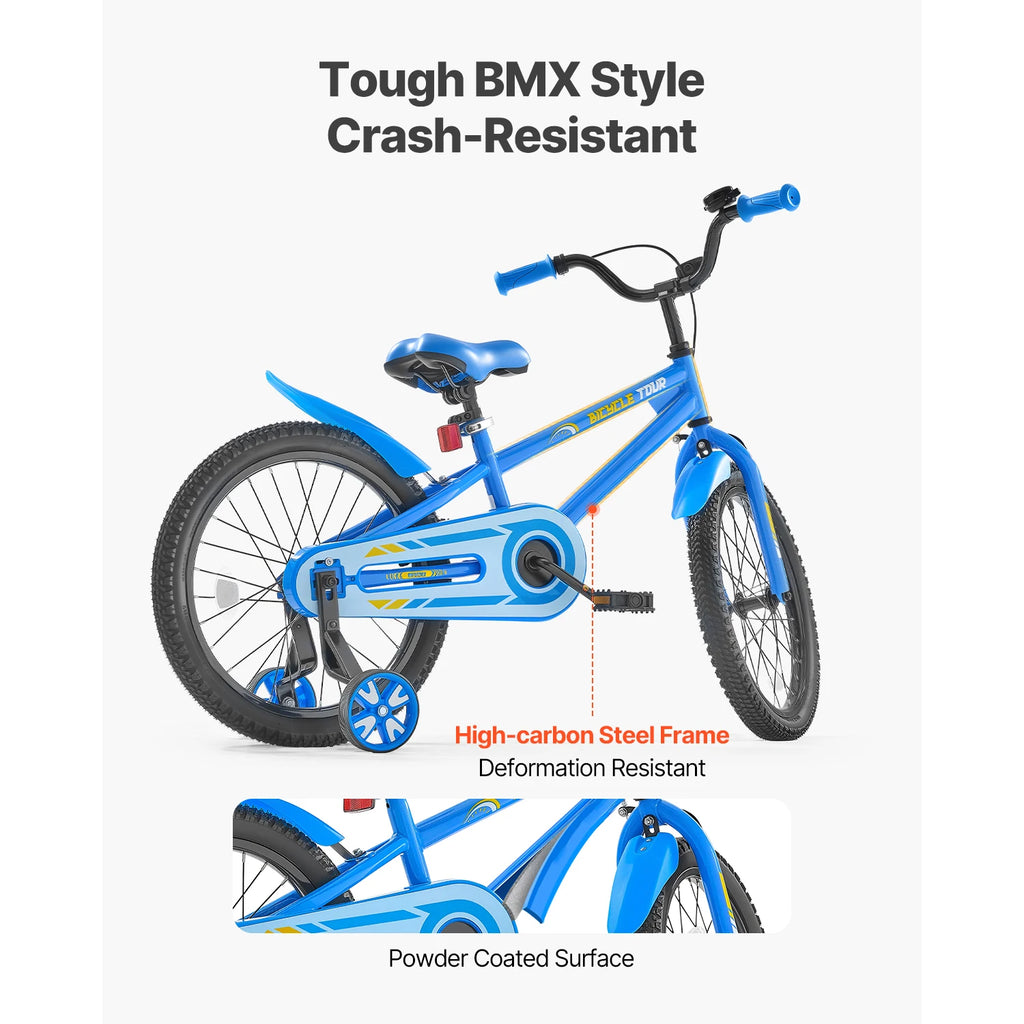 SucceBuy 14/16/18in Crianças Bicicleta Estilo BMX Crianças Bicicleta com Rodas de Treinamento Bicicleta Criança para Meninos e Meninas aprendendo a andar