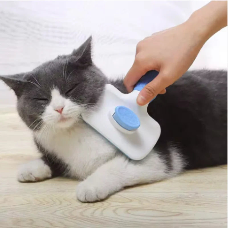 Escova para Cães e Gatos, Escova de Limpeza Automática para Remover Pelos de Animais, Ferramentas de Higiene para Cães e Gatos, Escova Desembaraçadora para Animais de Estimação, Acessórios para Cães