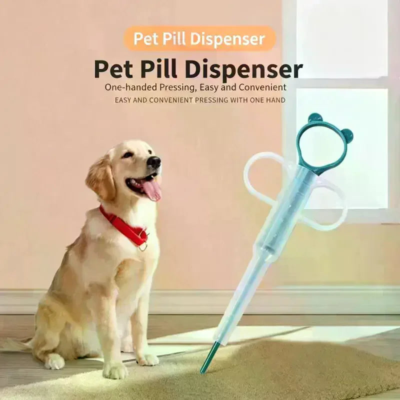 Dispensador de Comprimidos para Animais de Estimação com Ponta Macia, Aplicador de Remédios para Cães e Gatos com Êmbolo Ergonômico, Ferramenta de Alimentação para Pequenos Animais