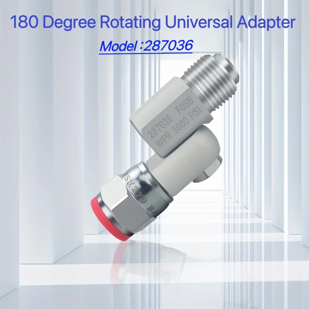 1 peça pistola de pintura mal ventilada adaptador universal de rotação de 180 graus, compatível com 287036   Rosca de 7/8 de polegada, direção de giro fácil