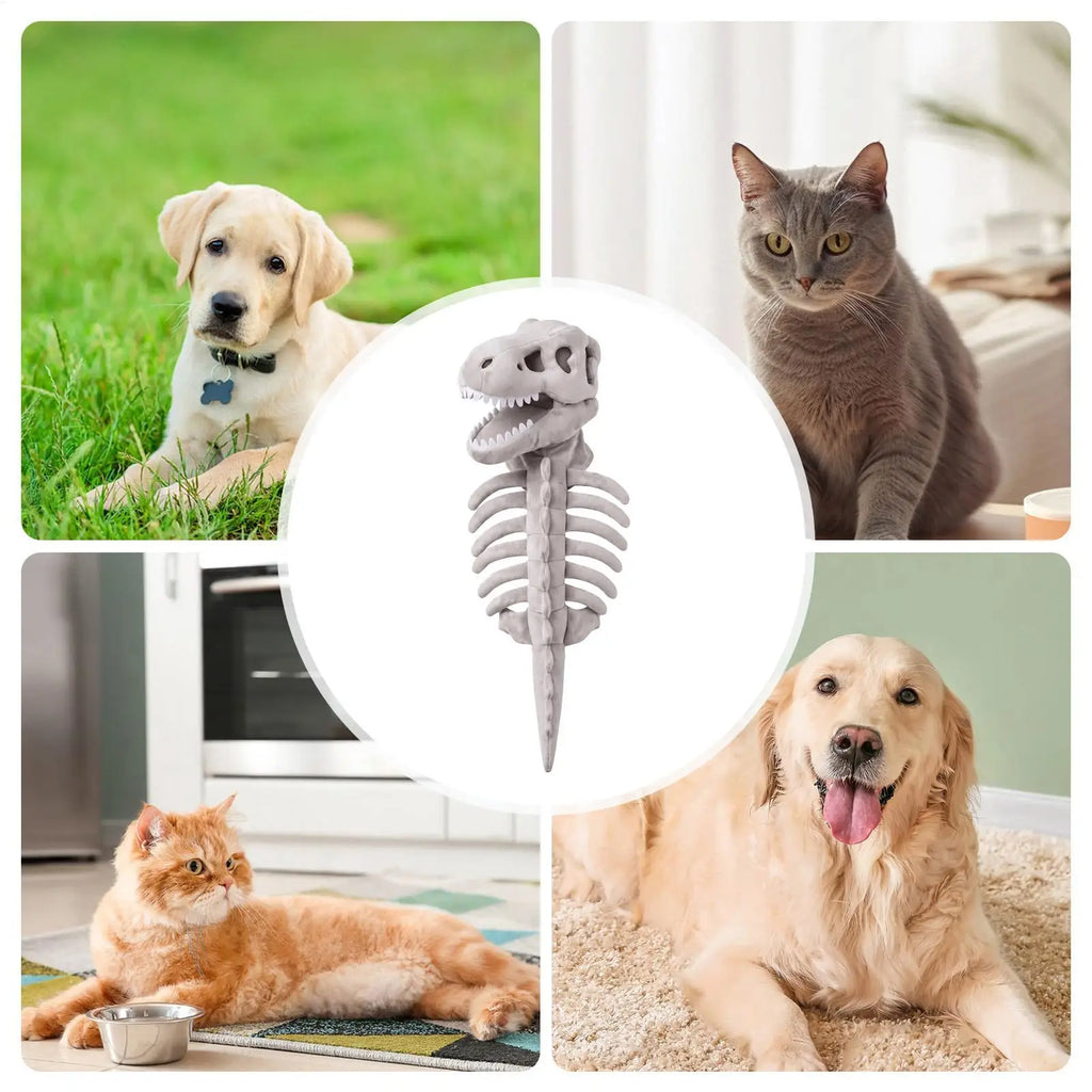 Fantasia de Esqueleto de Dinossauro para Gatos, Roupas de Fantasia para Animais de Estimação, Fantasia de Dinossauro para Festa de Halloween