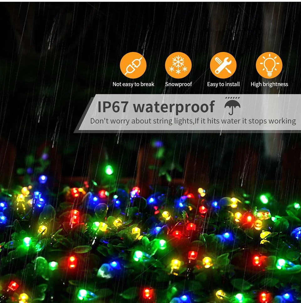 Led string guirlanda 10m-100m luzes de fadas luz de natal à prova dwaterproof água ao ar livre indoor para árvore rua festa de casamento 2024 decoração