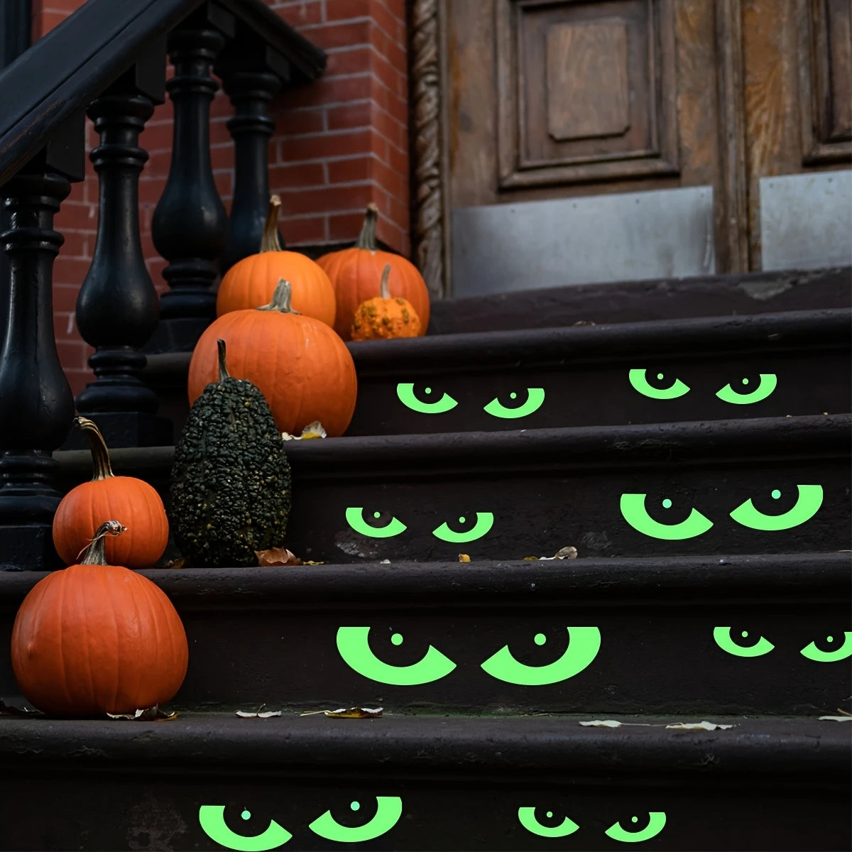 Halloween luminoso adesivos de parede brilho escuro decoração do dia das bruxas criativo esculpido fluorescente festival horror decoração para casa