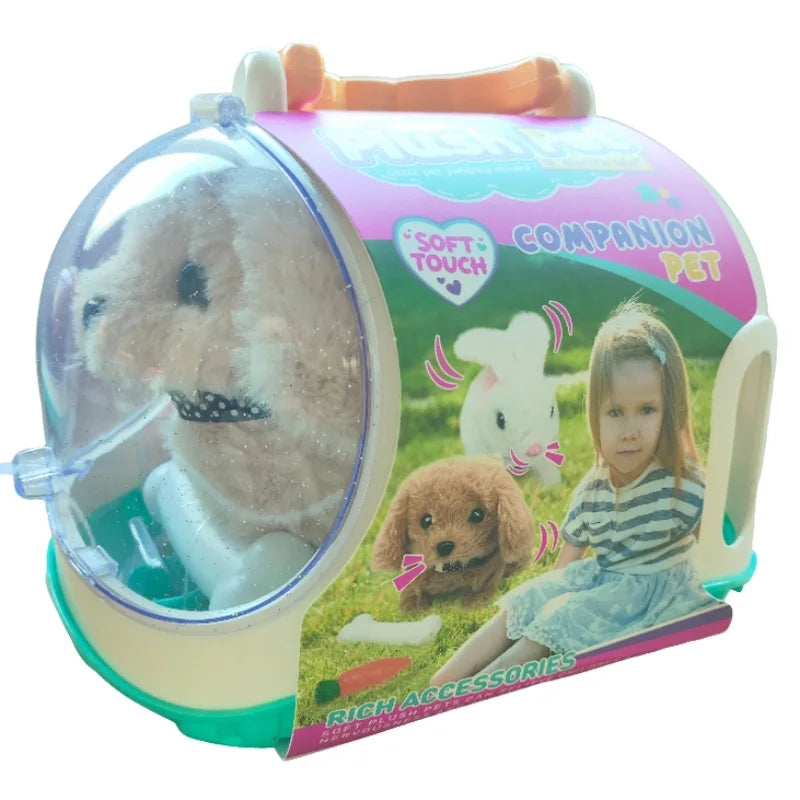 Novo brinquedo eletrônico para cães de estimação, brinquedo interativo para caminhada, boneca de pelúcia, brinquedo vibratório, movimento automático, filhote de cachorro elétrico, presente para bebês e crianças