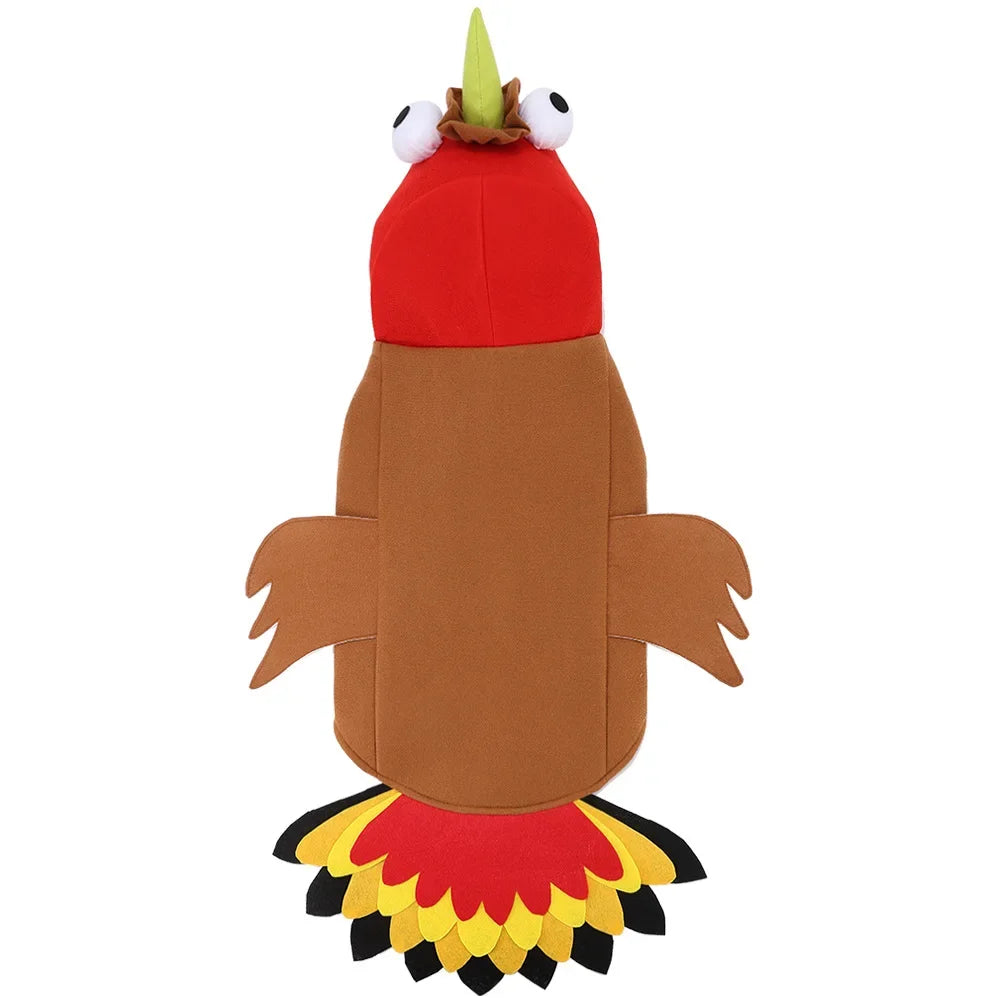 Fantasia de peru para cães no Halloween, fantasia de Ação de Graças para animais de estimação, roupa de inverno, vestuário para cosplay, fantasia para cães de pequeno, médio e grande porte.