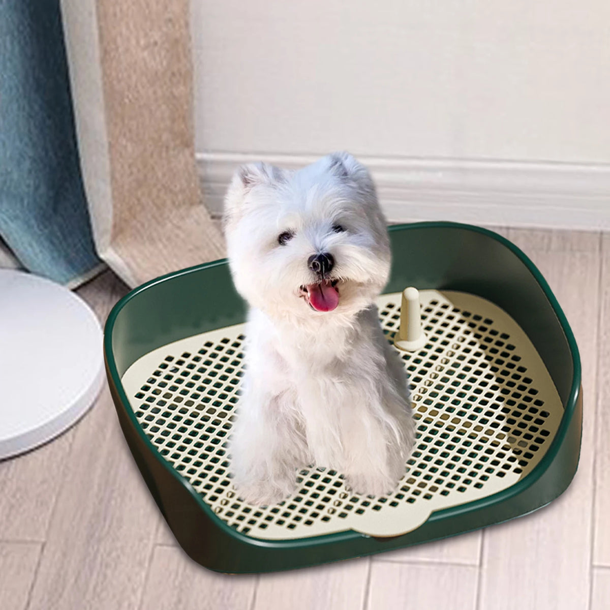 Cão de estimação toalete para gato portátil interior ao ar livre com proteção parede treinamento almofada titular lavatório bacia caixa maca treinador corne
