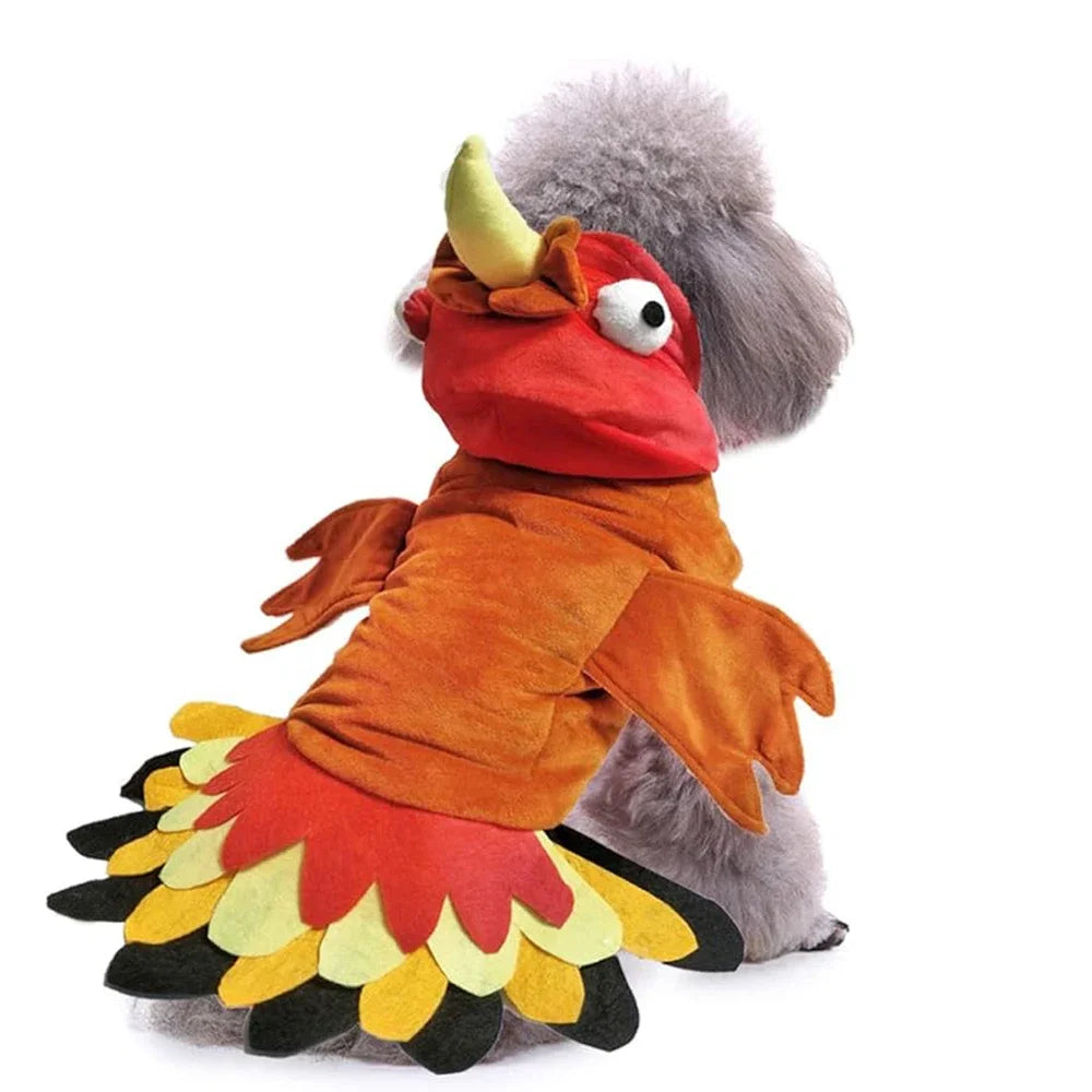 Fantasia de peru para cães no Halloween, fantasia de Ação de Graças para animais de estimação, roupa de inverno, vestuário para cosplay, fantasia para cães de pequeno, médio e grande porte.