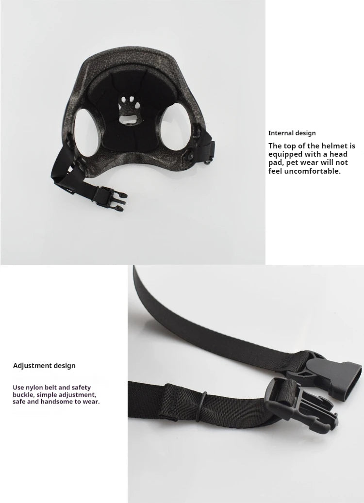 Capacetes para animais de estimação, capacete para gatos, capacete para cães, mini cabeça ao ar livre, chapéu seguro, capacete de motocicleta para cães, acessórios para fotos de animais de estimação