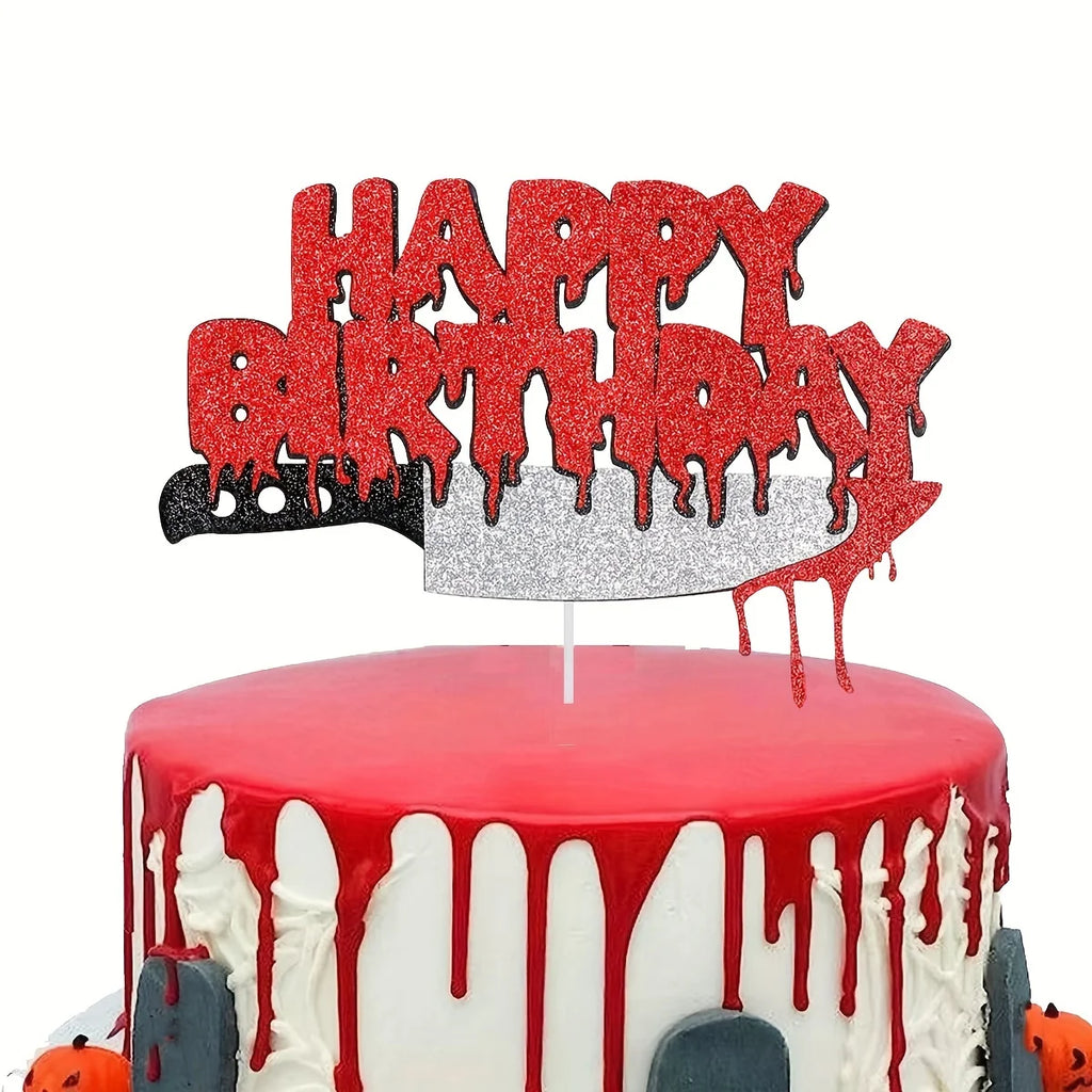 1 unidade de decoração assustadora para bolo de Halloween – um toque original para uma sobremesa doce e horripilante.