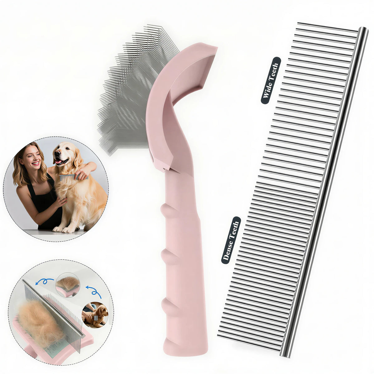 Cão aliciamento pente derramar cabelo remover agulha escova slicker massagem nó aberto pente ferramenta de cabelo grande cão suprimentos para animais de estimação acessórios