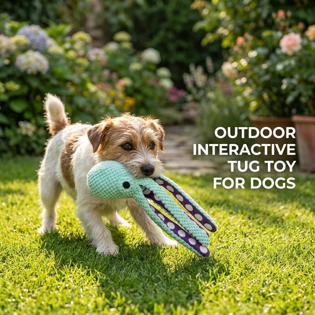 Brinquedo de Pelúcia Interativo para Cães, Polvo com Som e Tentáculos Crocantes, Brinquedo de Mastigar em Formato de Abacaxi com Apito e Som de Crocante, para Cães Pequenos e Médios