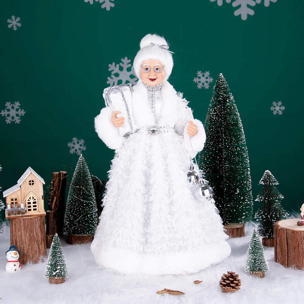 40cm natal anjo boneca estatueta brinquedo colher de árvore ornamentos em pé aniversário natal decorações navidad decoração para casa novedades