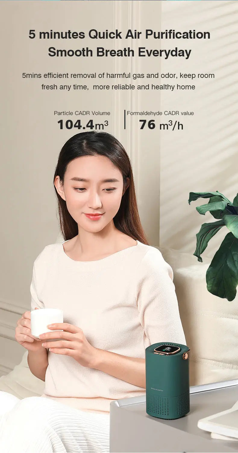 Purificador de Ar Xiaomi Mijia Ionizador Gerador de Íons Negativos Remoção de Odor de Fumaça de Cigarro Filtro HEPA PM 2.5 Purificador de Ar