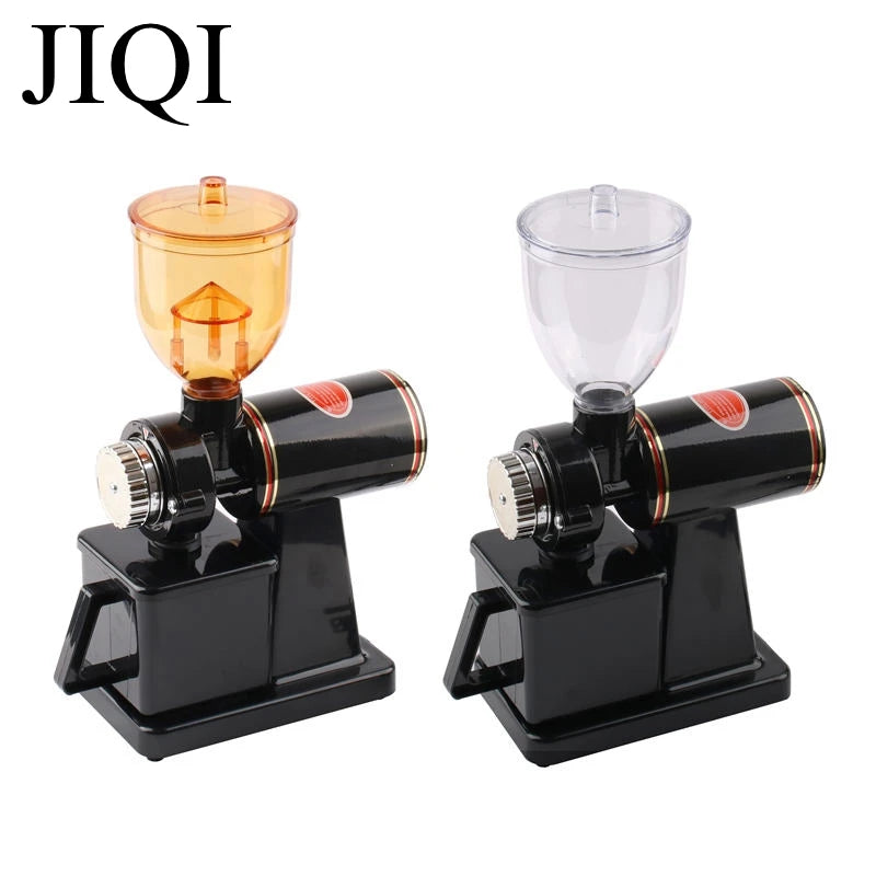 JIQI-Máquina Elétrica Moedor De Café, Máquina De Moer, Espessura Ajustável, Moinho De Feijão, Rebarras Planas, 220V, 110V, UE, US