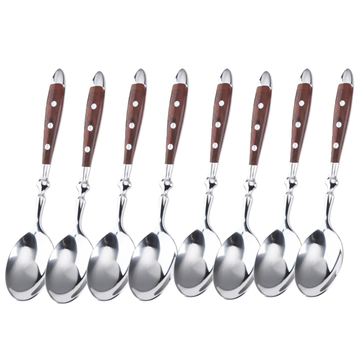 Conjunto de Talheres de Aço Inoxidável, Conjunto de 6 Peças Incluindo Faca, Garfo e Colher, Facas de Cozinha e Talheres para Sala de Jantar Kasa & Pet
