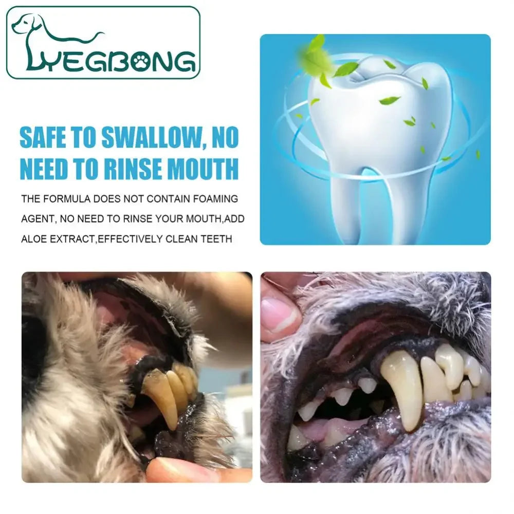 Pasta de Dente para Cães e Gatos, Cuidado Oral Comestível, Hálito Fresco, Remoção de Tártaro e Placa, Produtos para Limpeza Dental de Animais de Estimação