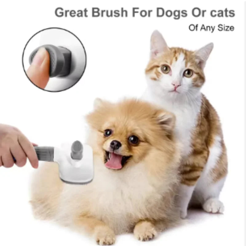 Escova para Cães e Gatos, Escova de Limpeza Automática para Remover Pelos de Animais, Ferramentas de Higiene para Cães e Gatos, Escova Desembaraçadora para Animais de Estimação, Acessórios para Cães