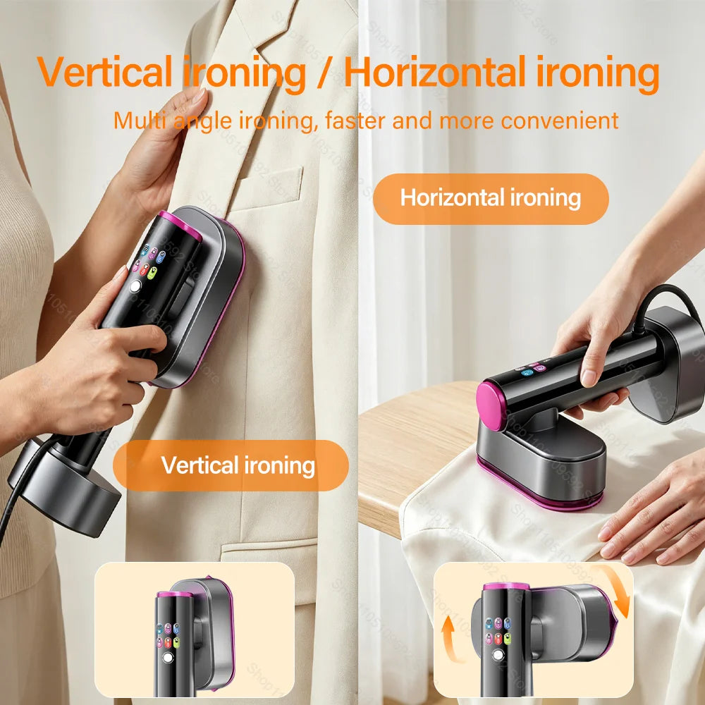 Ferro a Vapor Portátil Profissional de Mão 1200W para Uso Doméstico, Vaporizador de Roupas para Superfícies de Vestuário