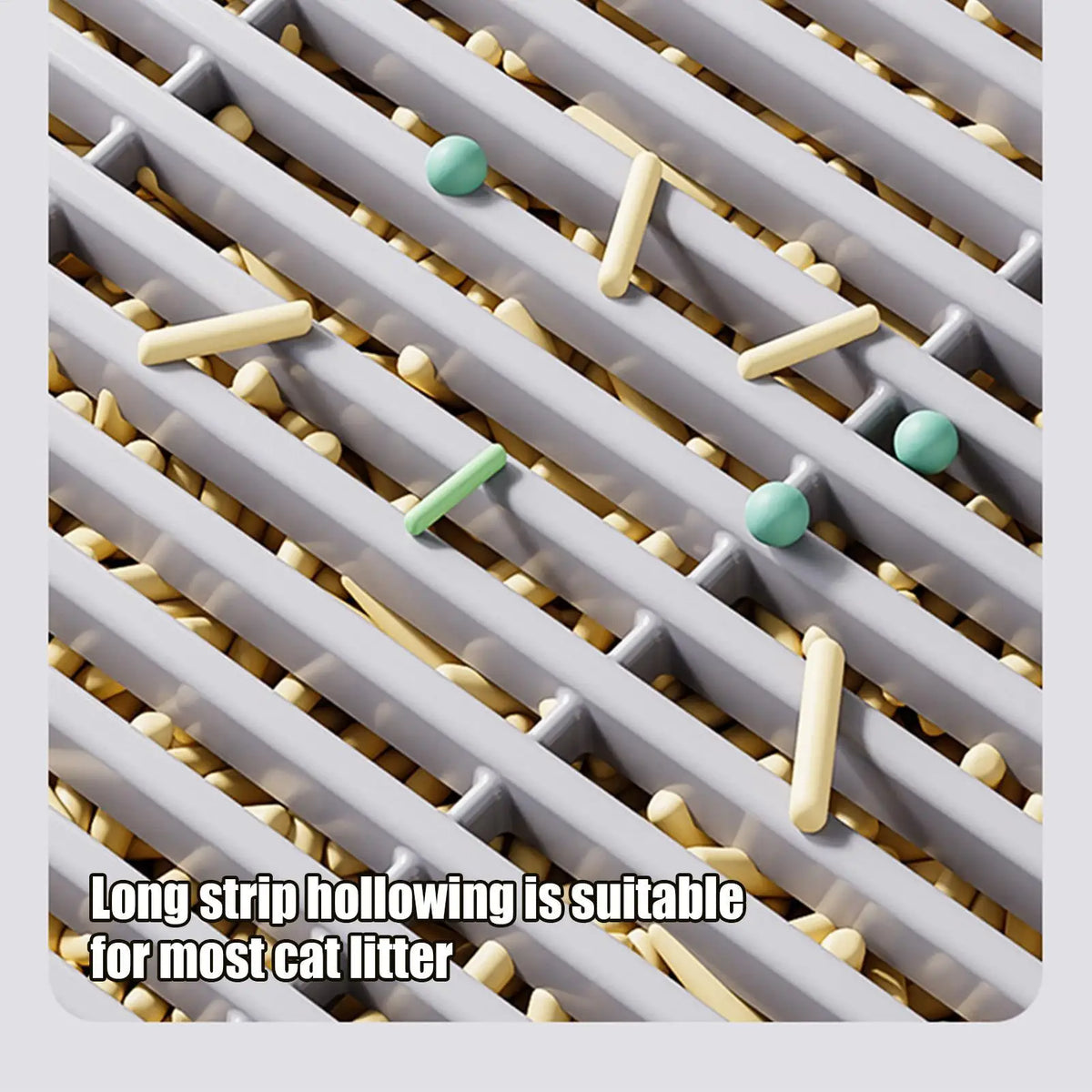 Tapete Coletor de Areia para Gatos, Rampa Elevada de Dupla Camada com Função de Filtro, Antiderrapante, Fácil de Limpar