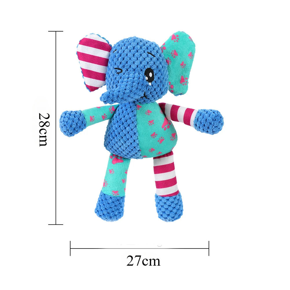 Brinquedo de pelúcia para animais de estimação, brinquedo interativo para limpeza de dentes, estilo animal fofo, resistente à mordida, filhote de cachorro estridente, brinquedo de mastigar, suprimentos para animais de est