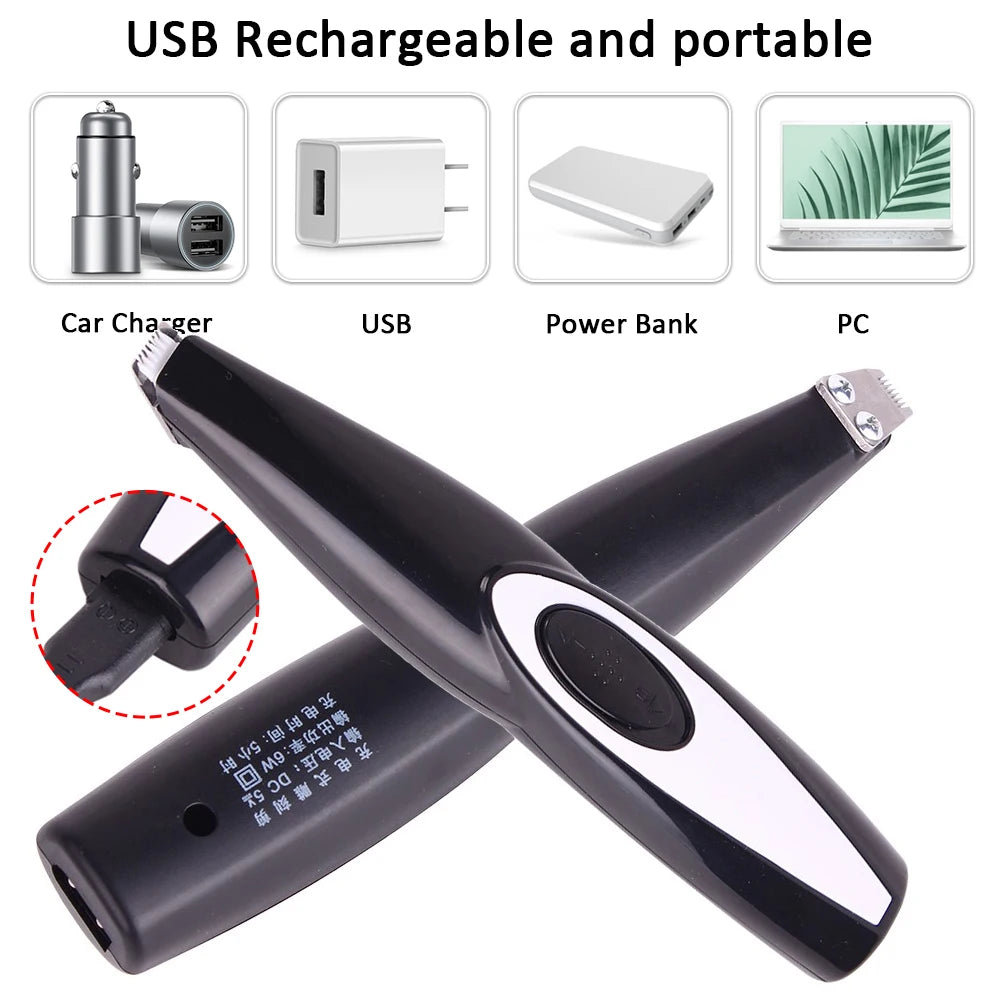 Kit de Tosa Elétrico Recarregável para Cães e Gatos, com Máquina de Cortar Pelos e Lixadeira de Unhas Silenciosa