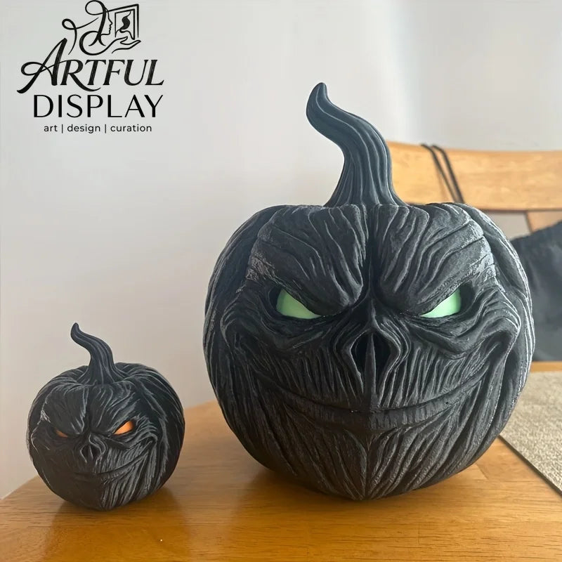 Conjunto Inclui Base de Abóbora, Fantasma e Chapéu, Decoração Criativa de Elfo de Abóbora de Halloween Impressa em 3D, Ornamento de Mesa para Cenário de Feriado, Casa