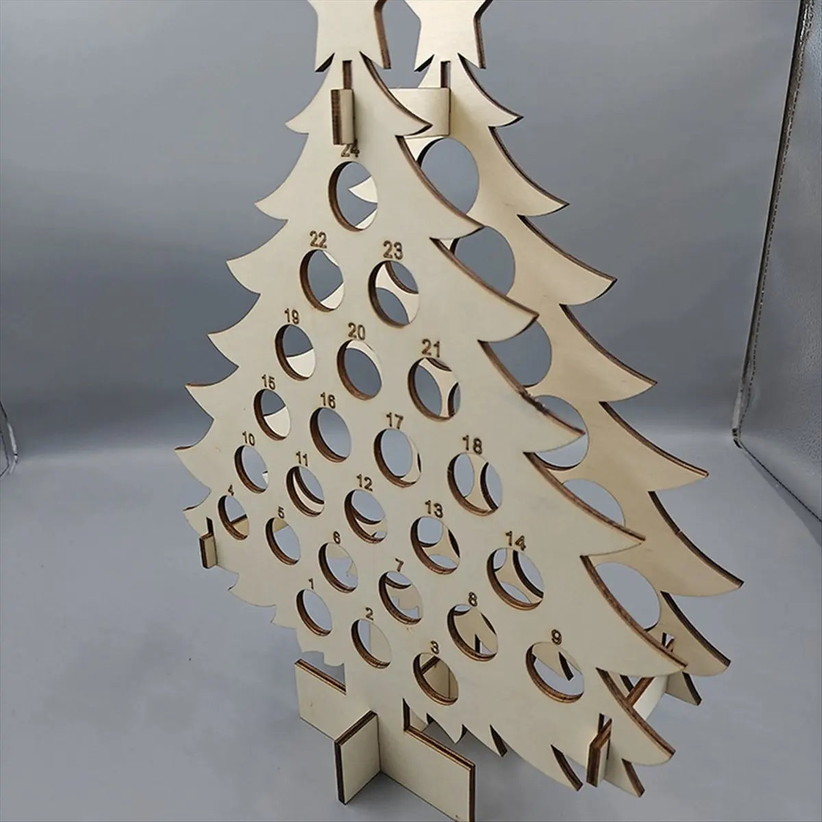 Delicioso-calendário de árvore de Natal, rack de vinho para férias, vinho e espíritos, decoração de presente, decoração de calendário para casa