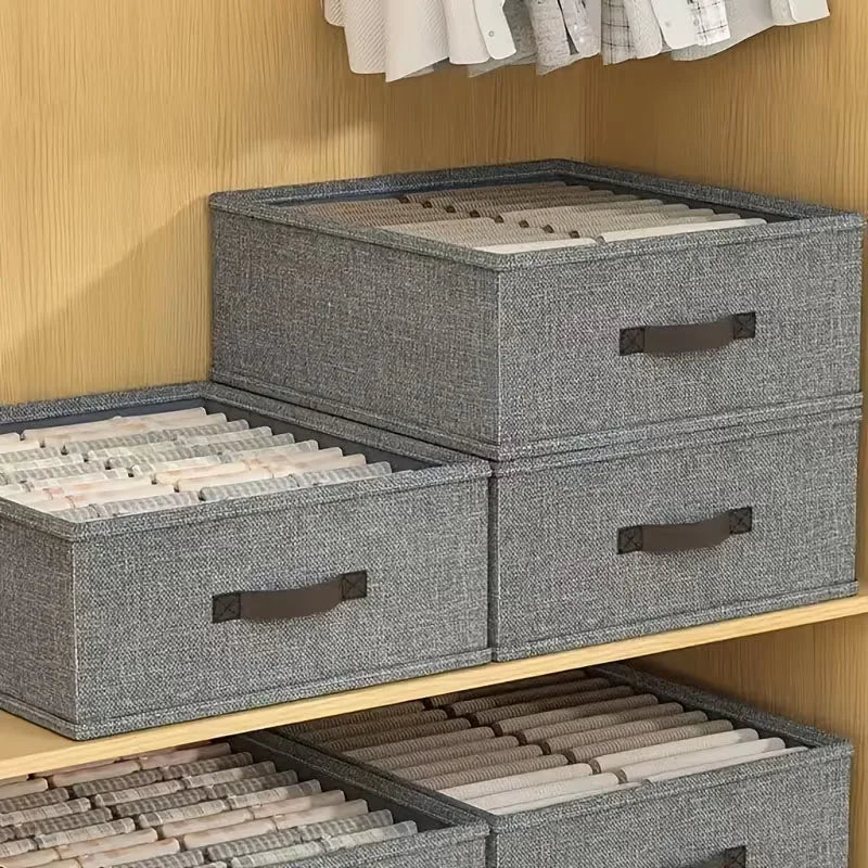 Guarda-roupa organizador de armazenamento de roupas camisola camiseta caixa de armazenamento engrossado calças caixa de armazenamento roupa interior meias organizador para casa